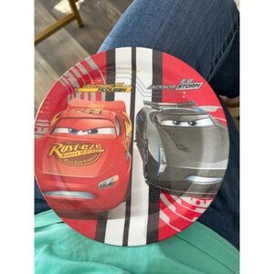 Disney Pixar Cars 3 Lightning‎ McQueen Jackson Storm Plate 7 Inch